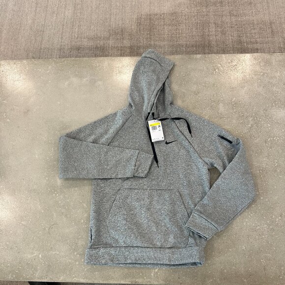 Nike mens therma fit grey hoodie NWT $65 Size Small - Picture 2 of 4